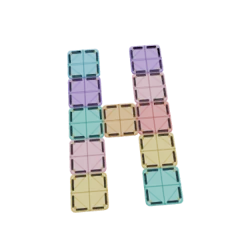 Letter H van magnetische tegels
