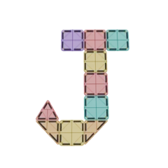 Letter J van magnetische tegels