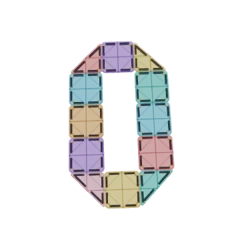 Letter O van magnetische tegels