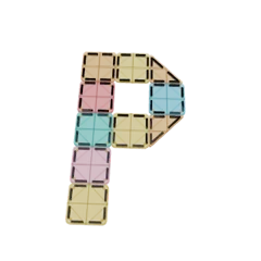 Letter P van magnetische tegels