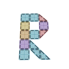 Letter R van magnetische tegels