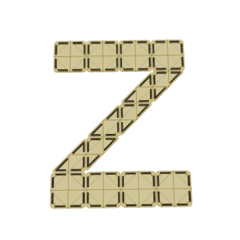 Letter Z van magnetische tegels