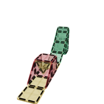 3D-voorbeeld van Auto-glijbaan van magnetische tegels in BuildKit